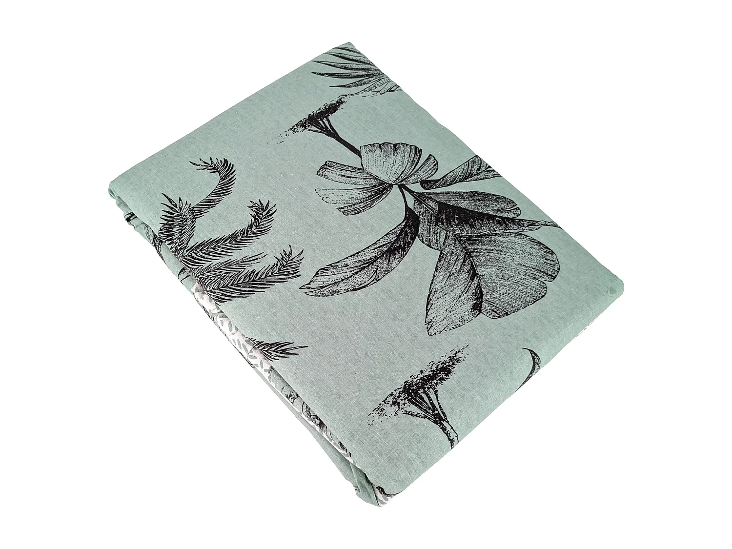 Parure de lit 140x200 cm coton biologique PASSADA Bleu Océan