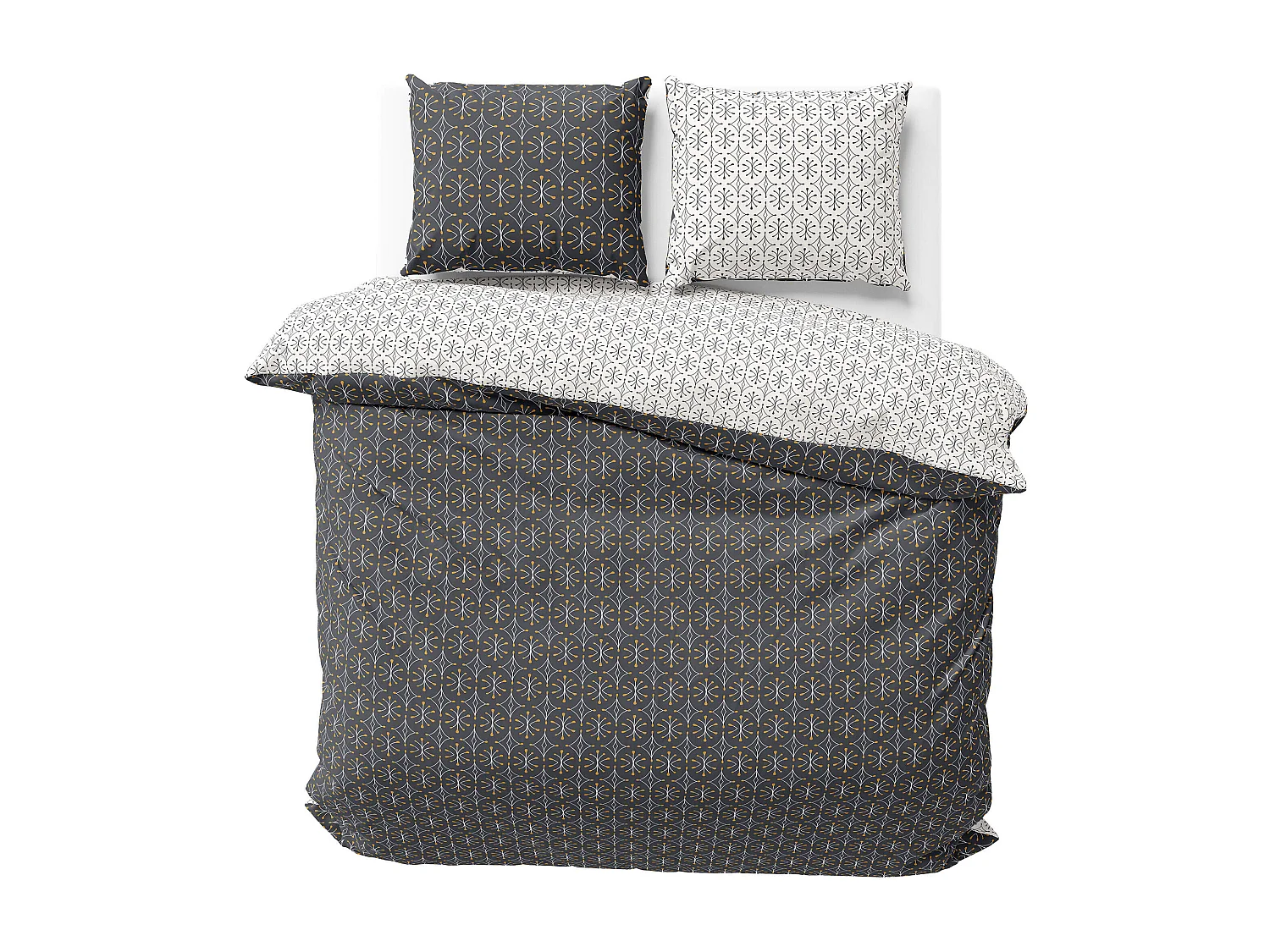 Parure de lit 260x240 cm coton biologique WAG Noir