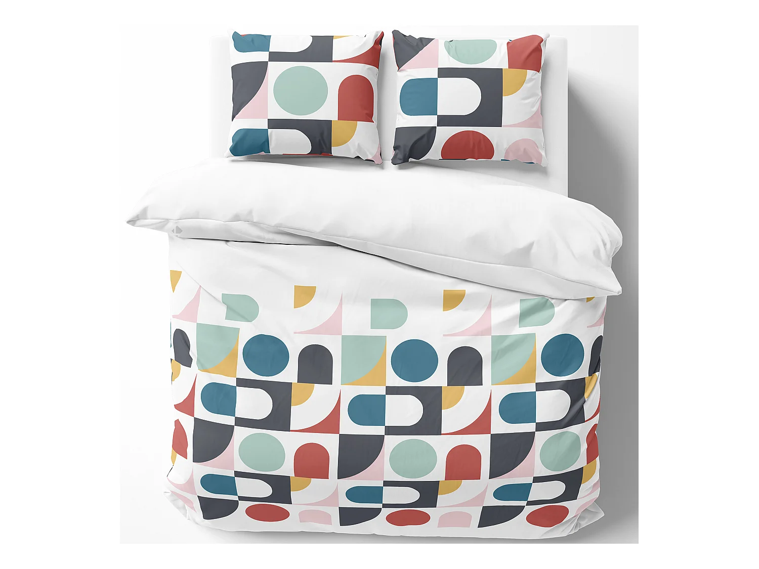 Parure de lit 260x240 cm coton biologique TITANE Blanc