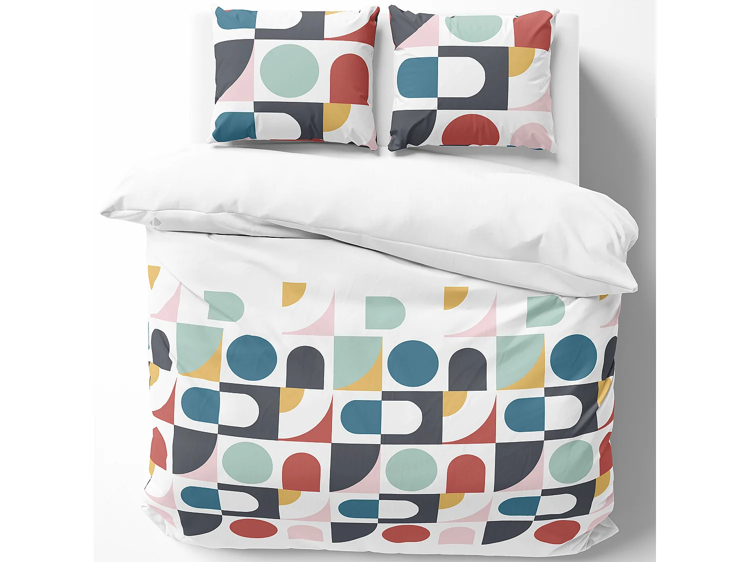 Parure de lit 260x240 cm coton biologique TITANE Blanc