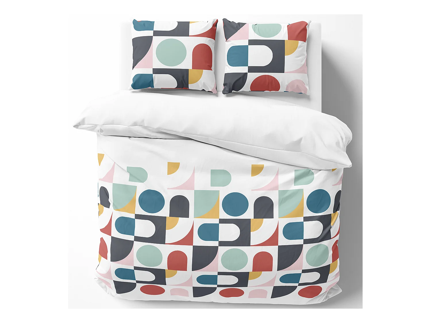 Parure de lit 240x220 cm coton biologique TITANE Blanc