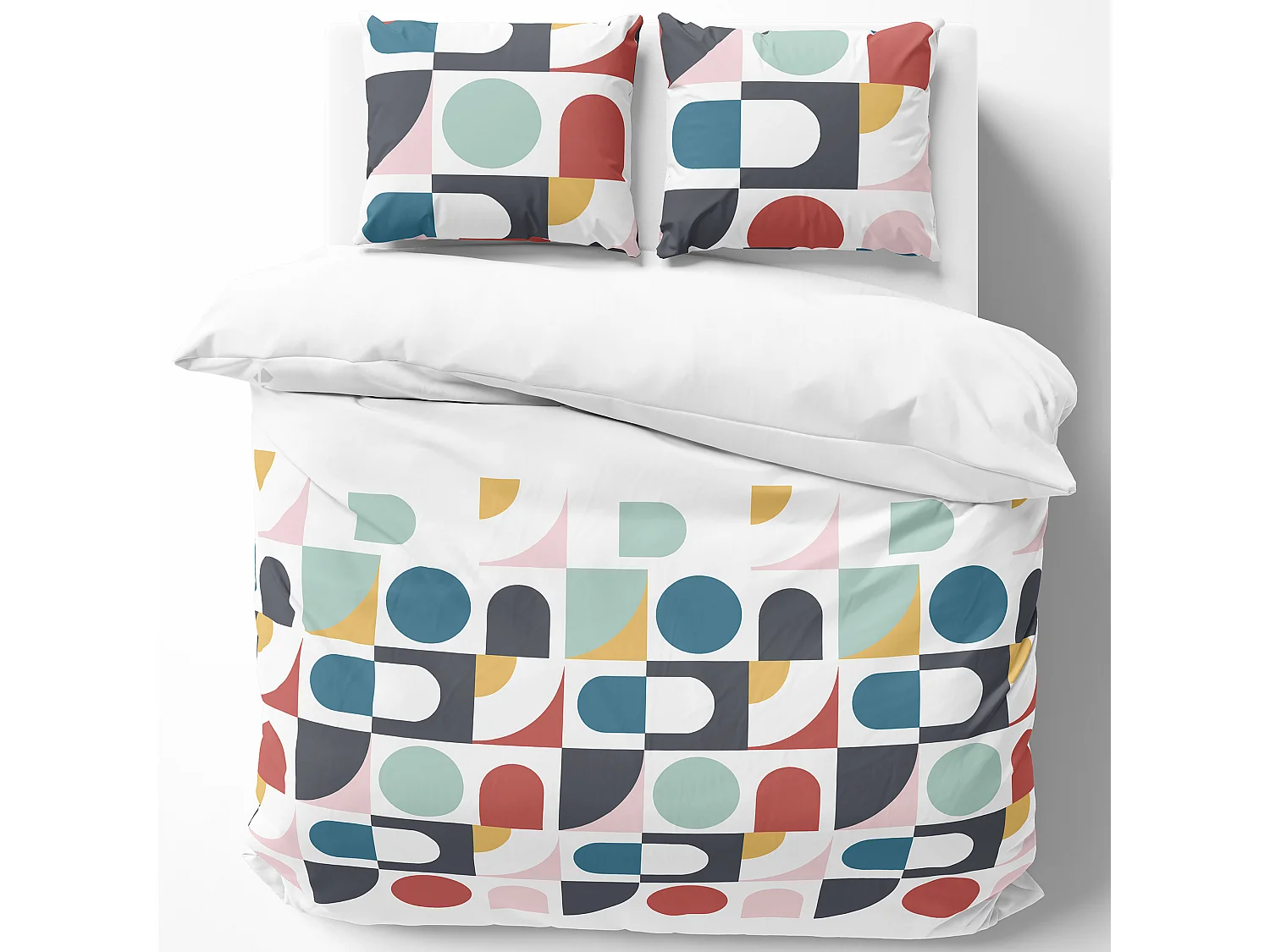 Parure de lit 240x220 cm coton biologique TITANE Blanc