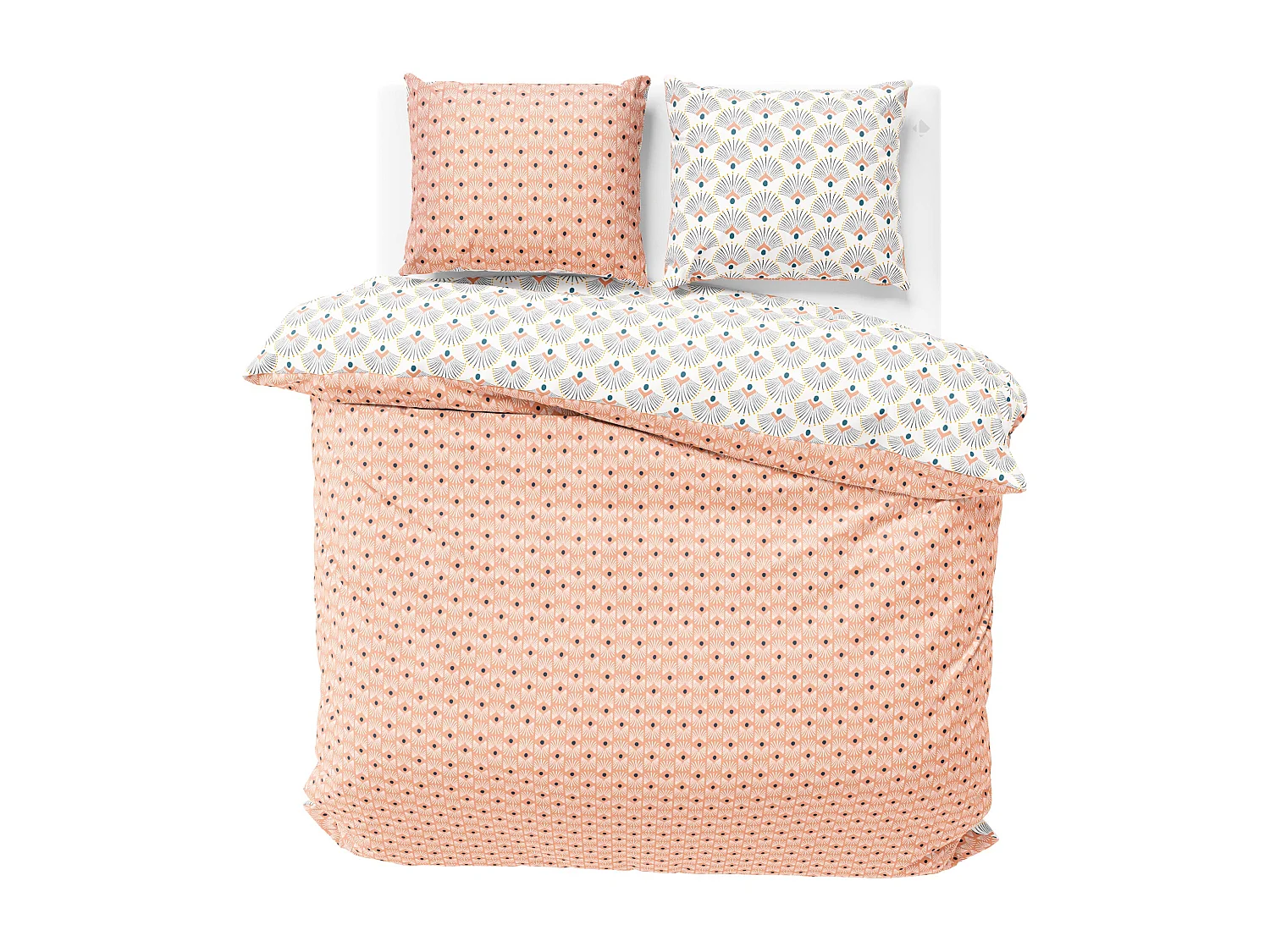 Parure de lit 240x220 cm coton biologique MILLE Blanc 3 pièces