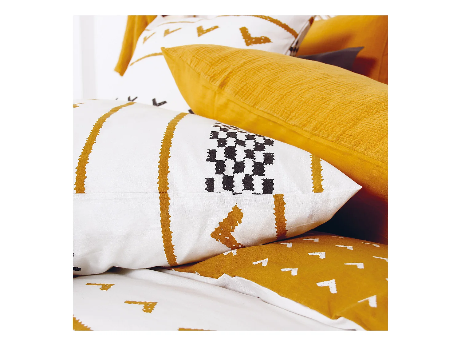 Parure de lit 260x240 cm coton biologique TAPIS Blanc