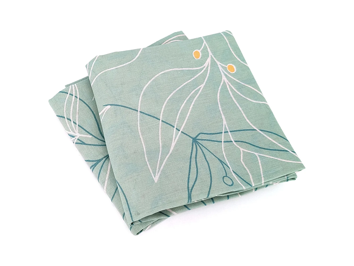 Parure de lit 240x220 cm coton biologique CHAMPA Vert