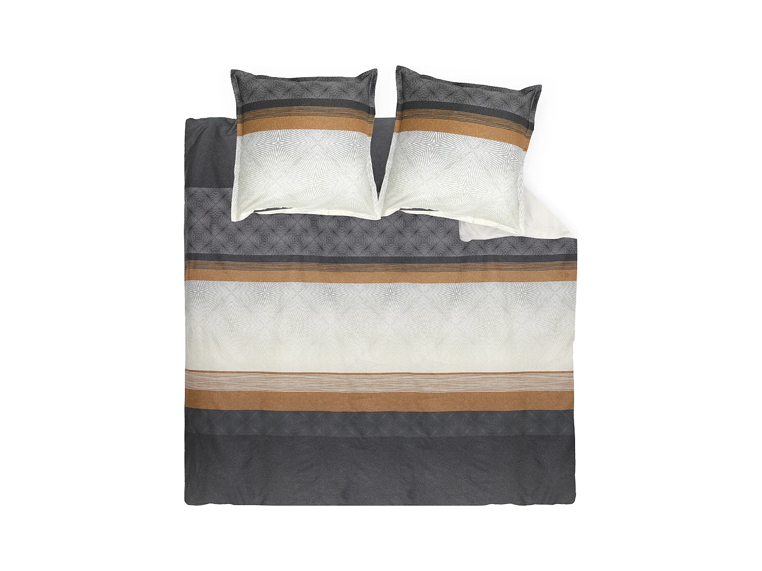 Parure de lit 200x200 cm satin de coton TIAGO noir