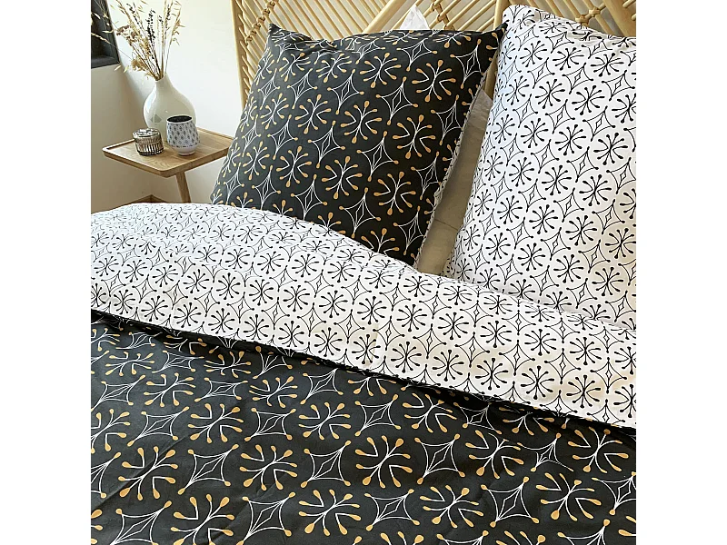Parure de lit 240x220 cm coton biologique WAG Noir