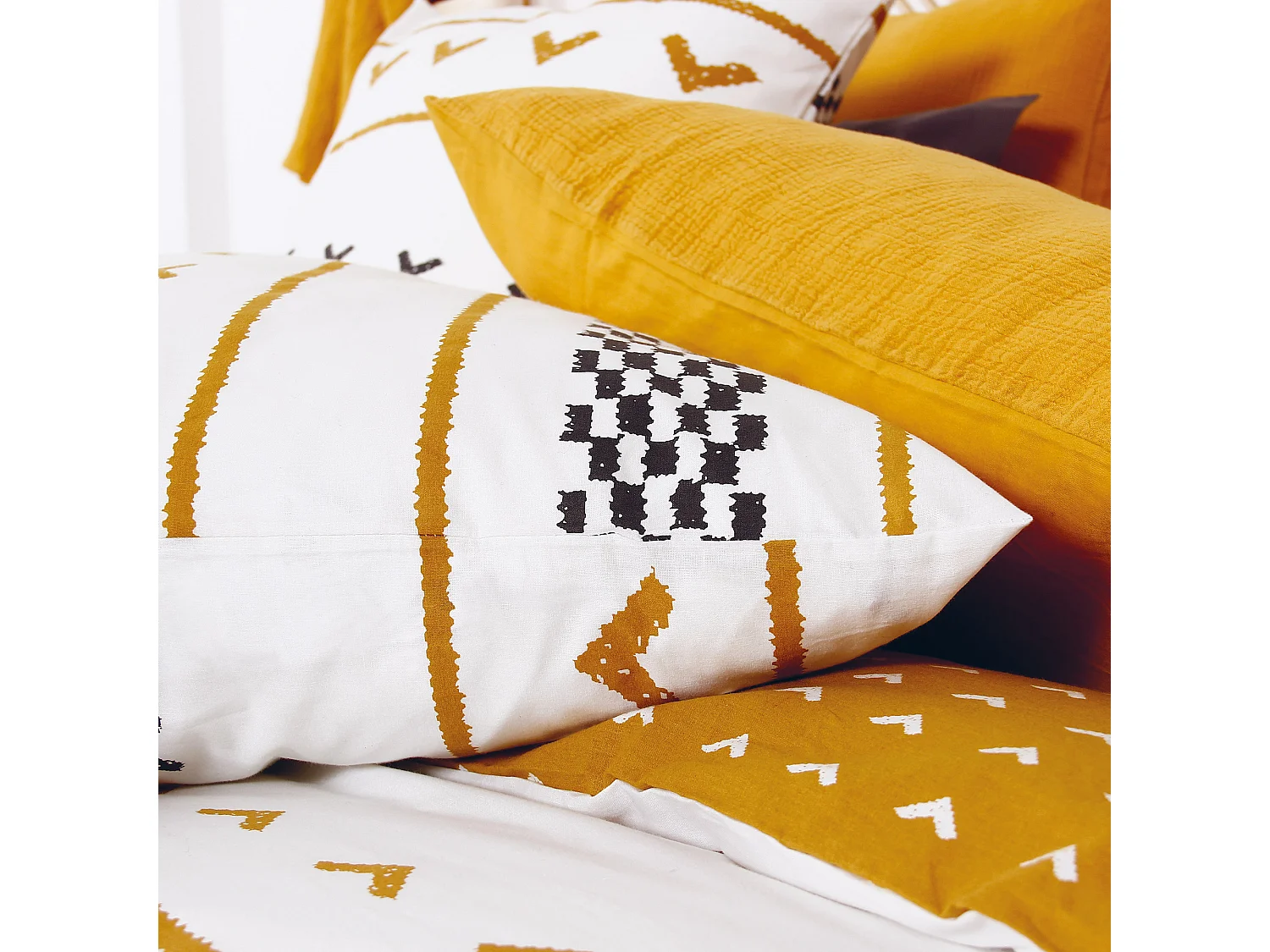 Parure de lit 240x220 cm coton biologique TAPIS Blanc