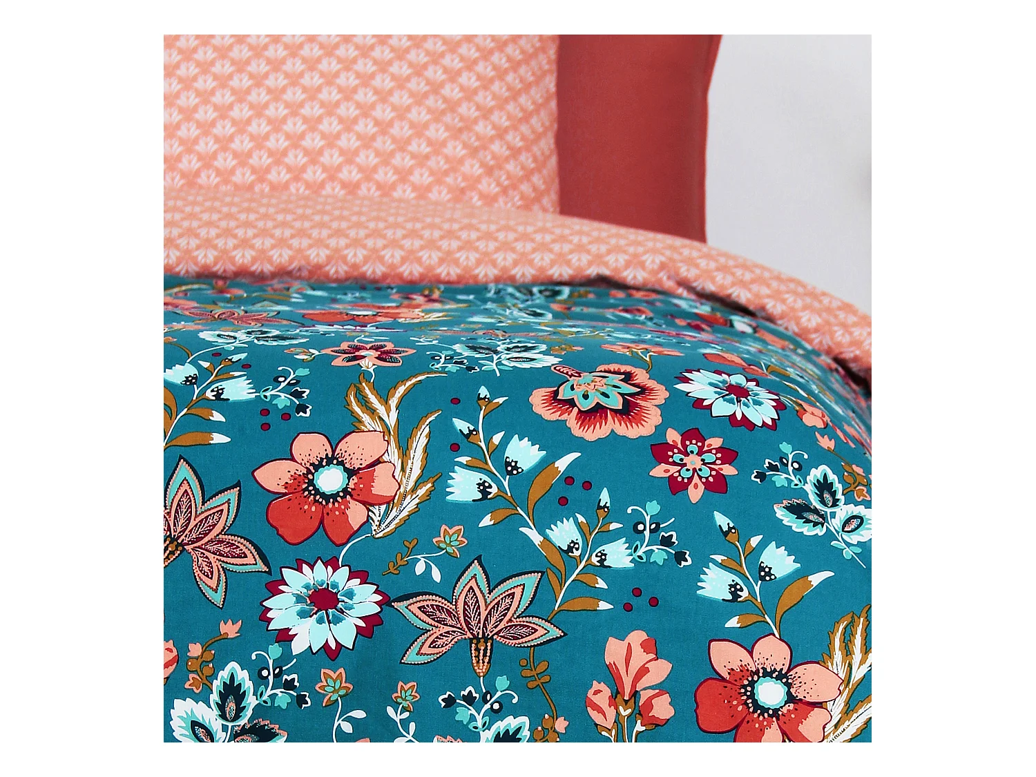 Parure de lit 260x240 cm coton biologique ISPRA Rose