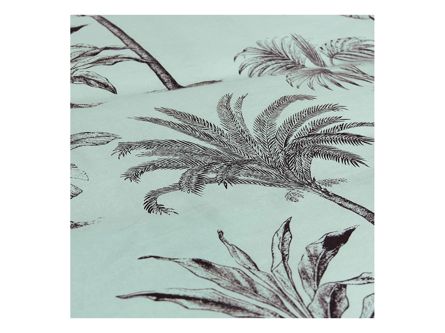 Parure de lit 240x220 cm coton biologique PASSADA Bleu Océan