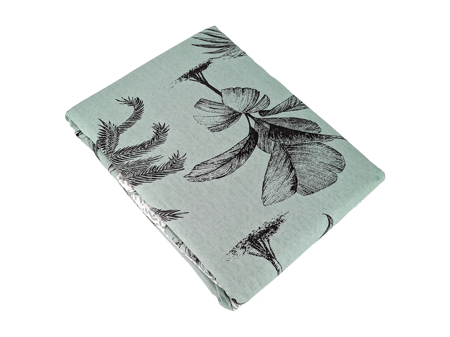 Parure de lit 240x220 cm coton biologique PASSADA Bleu Océan