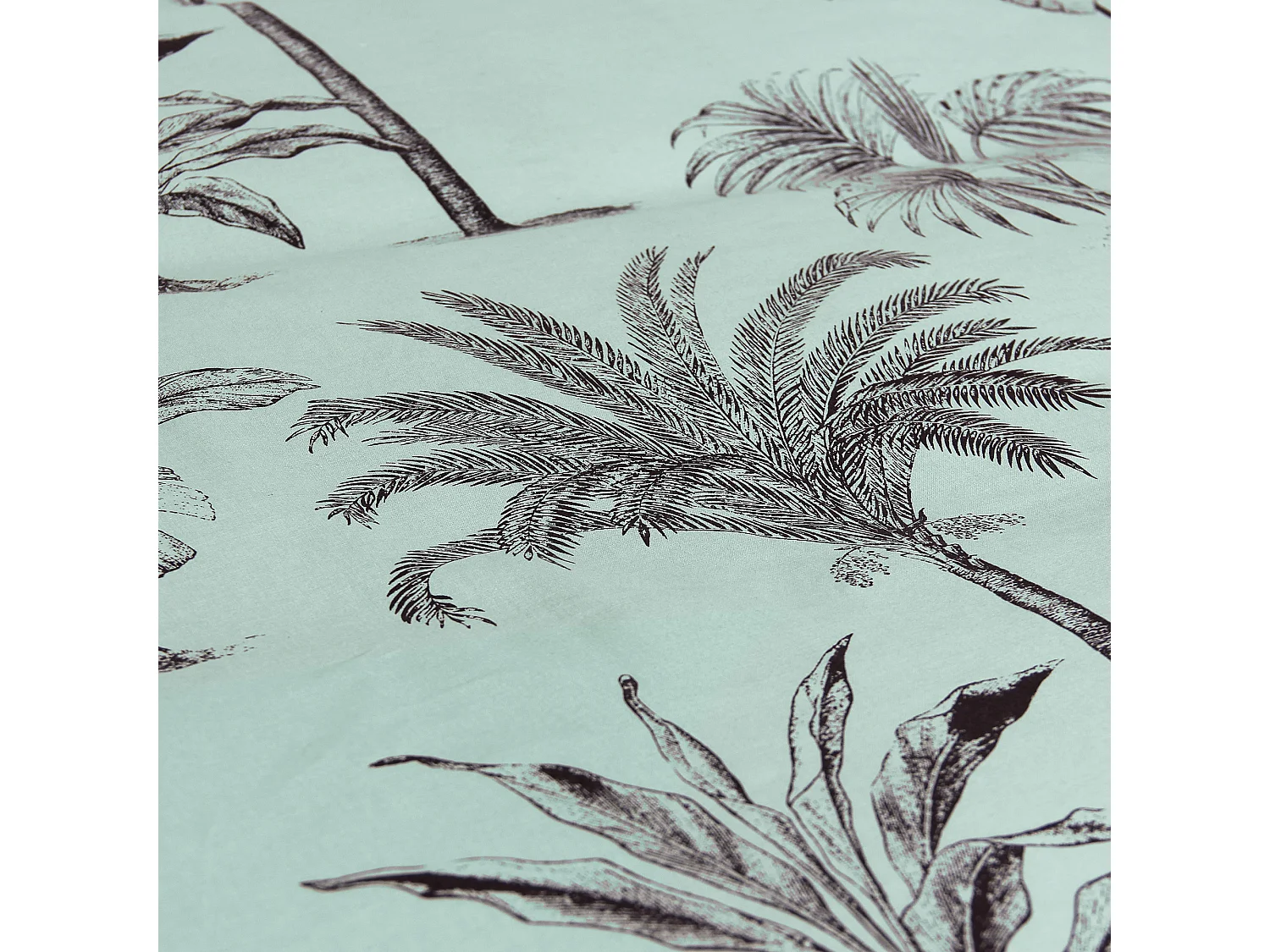 Parure de lit 240x220 cm coton biologique PASSADA Bleu Océan