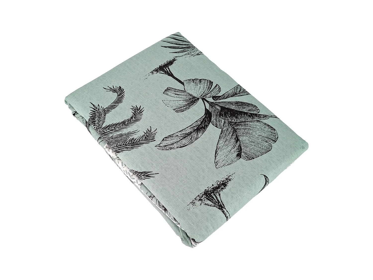 Parure de lit 260x240 cm coton biologique PASSADA Bleu Océan