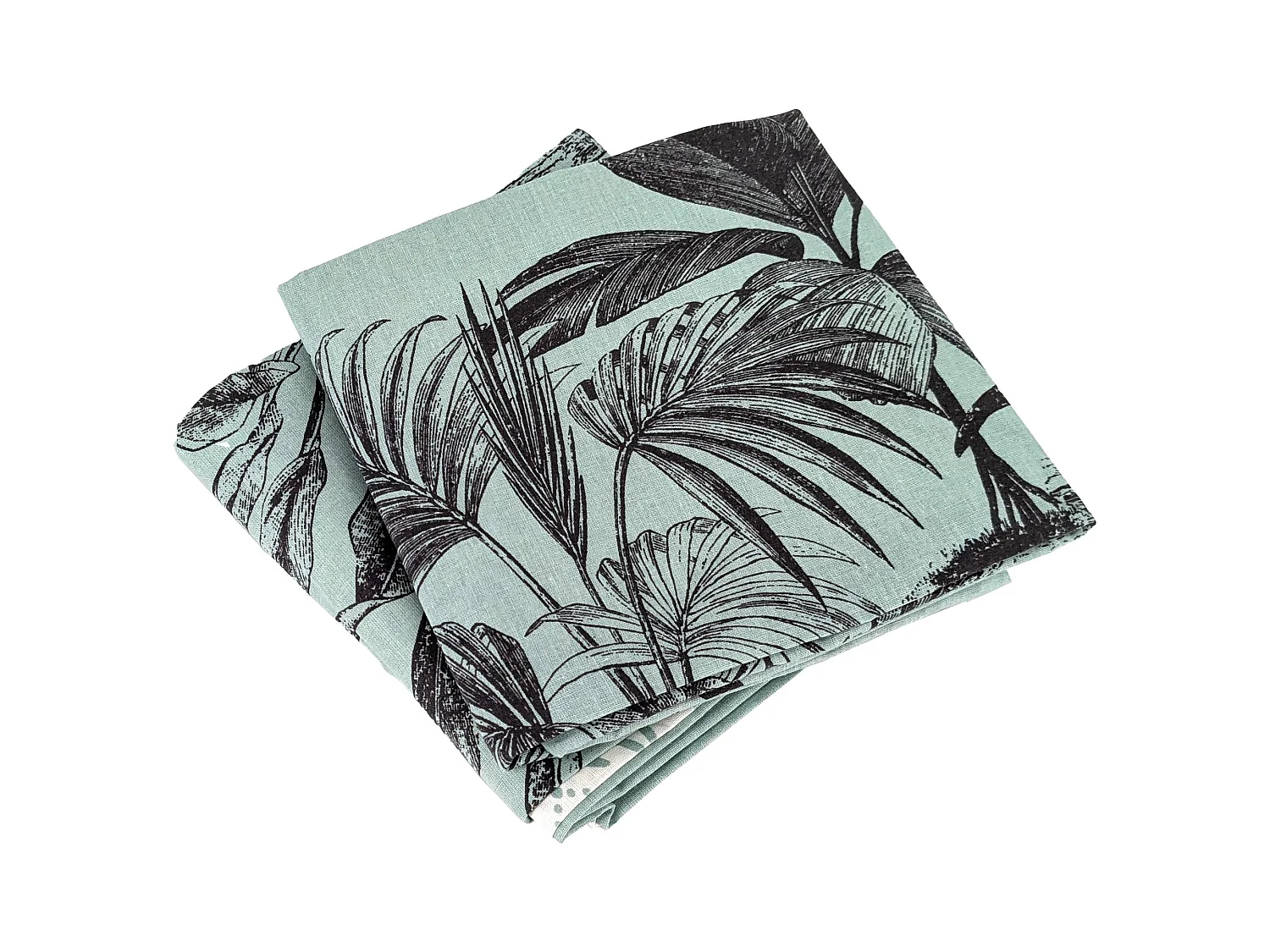 Parure de lit 260x240 cm coton biologique PASSADA Bleu Océan