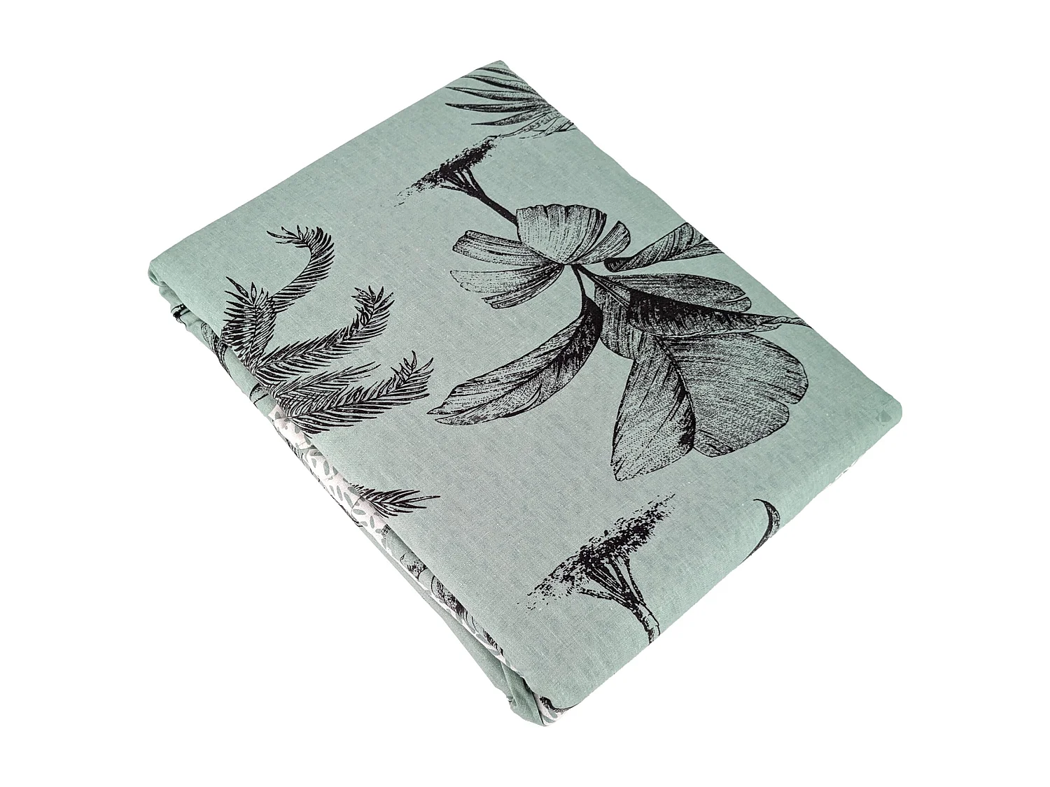 Parure de lit 260x240 cm coton biologique PASSADA Bleu Océan