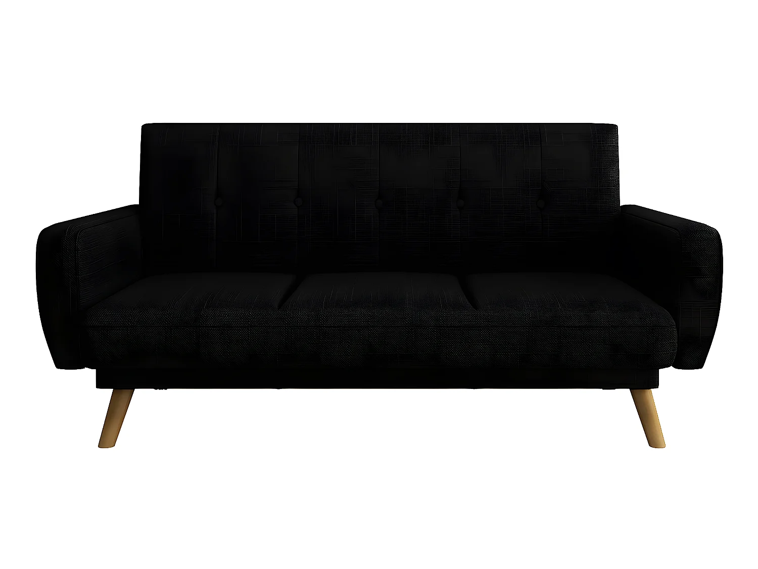 Canapé clic-clac "Ariana" - 212.5 x 84 x 81 cm - 3 Places - Noir