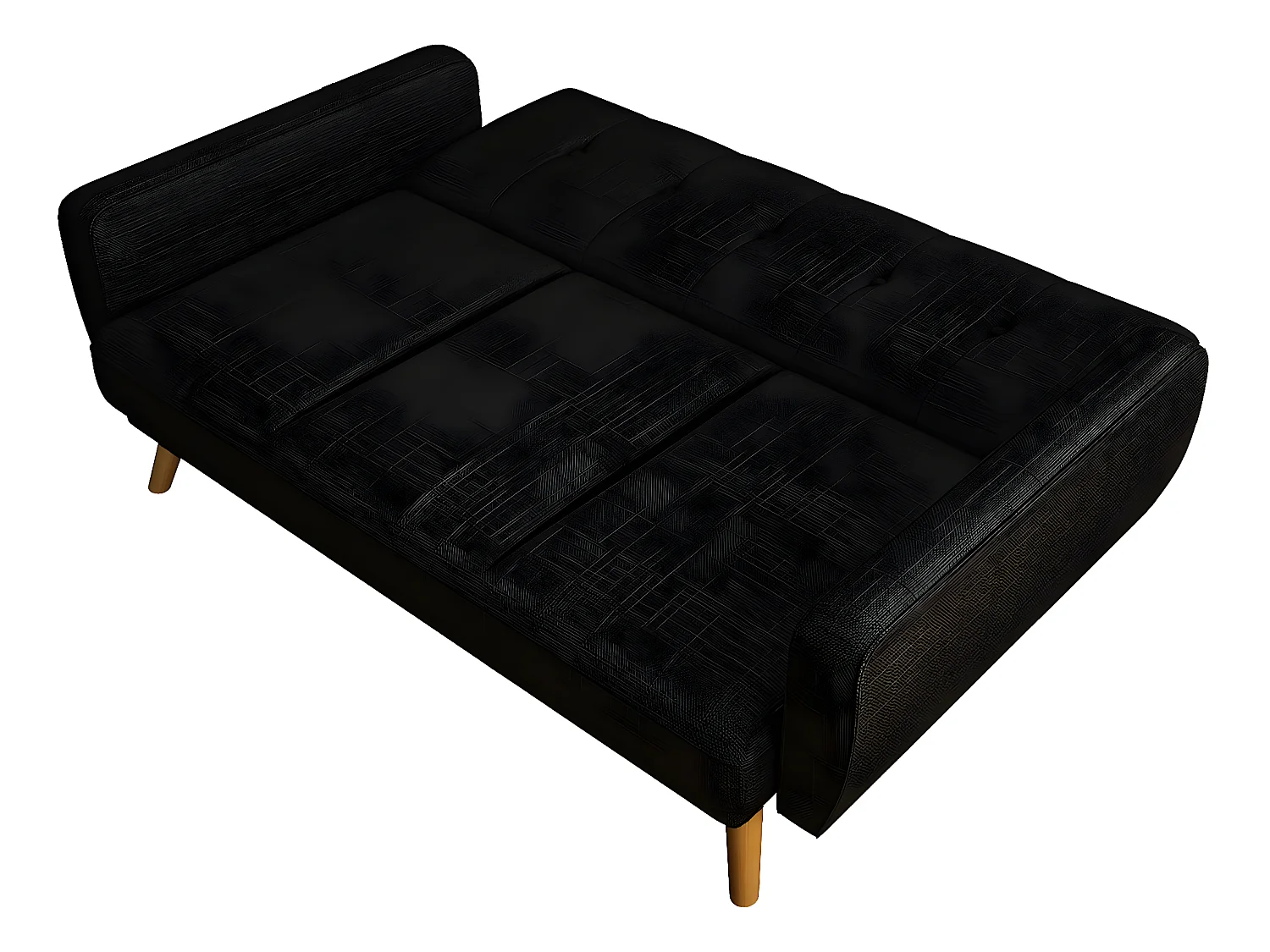 Canapé clic-clac "Ariana" - 212.5 x 84 x 81 cm - 3 Places - Noir
