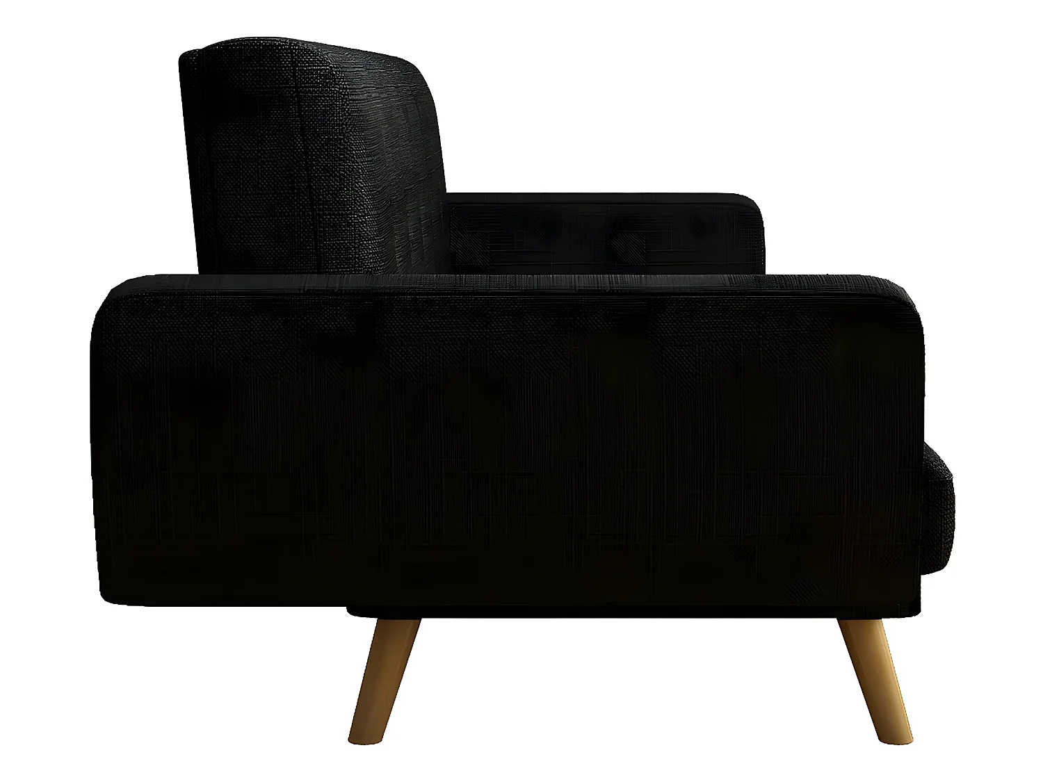 Canapé clic-clac "Ariana" - 212.5 x 84 x 81 cm - 3 Places - Noir