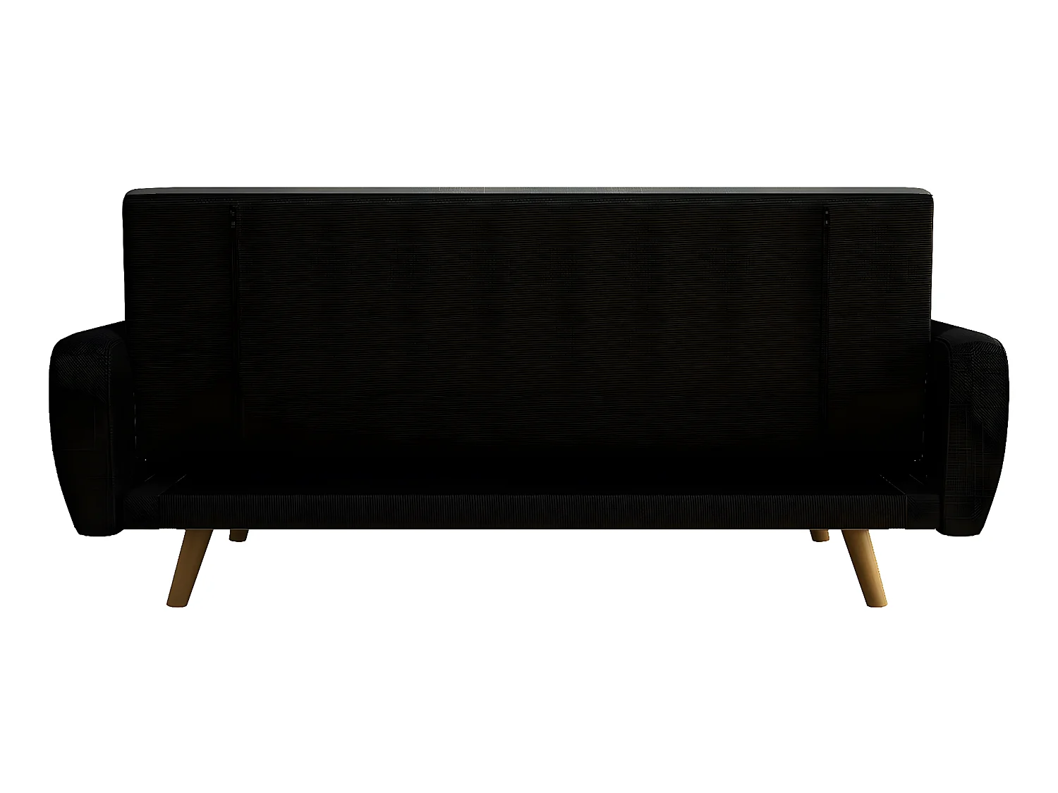 Canapé clic-clac "Ariana" - 212.5 x 84 x 81 cm - 3 Places - Noir