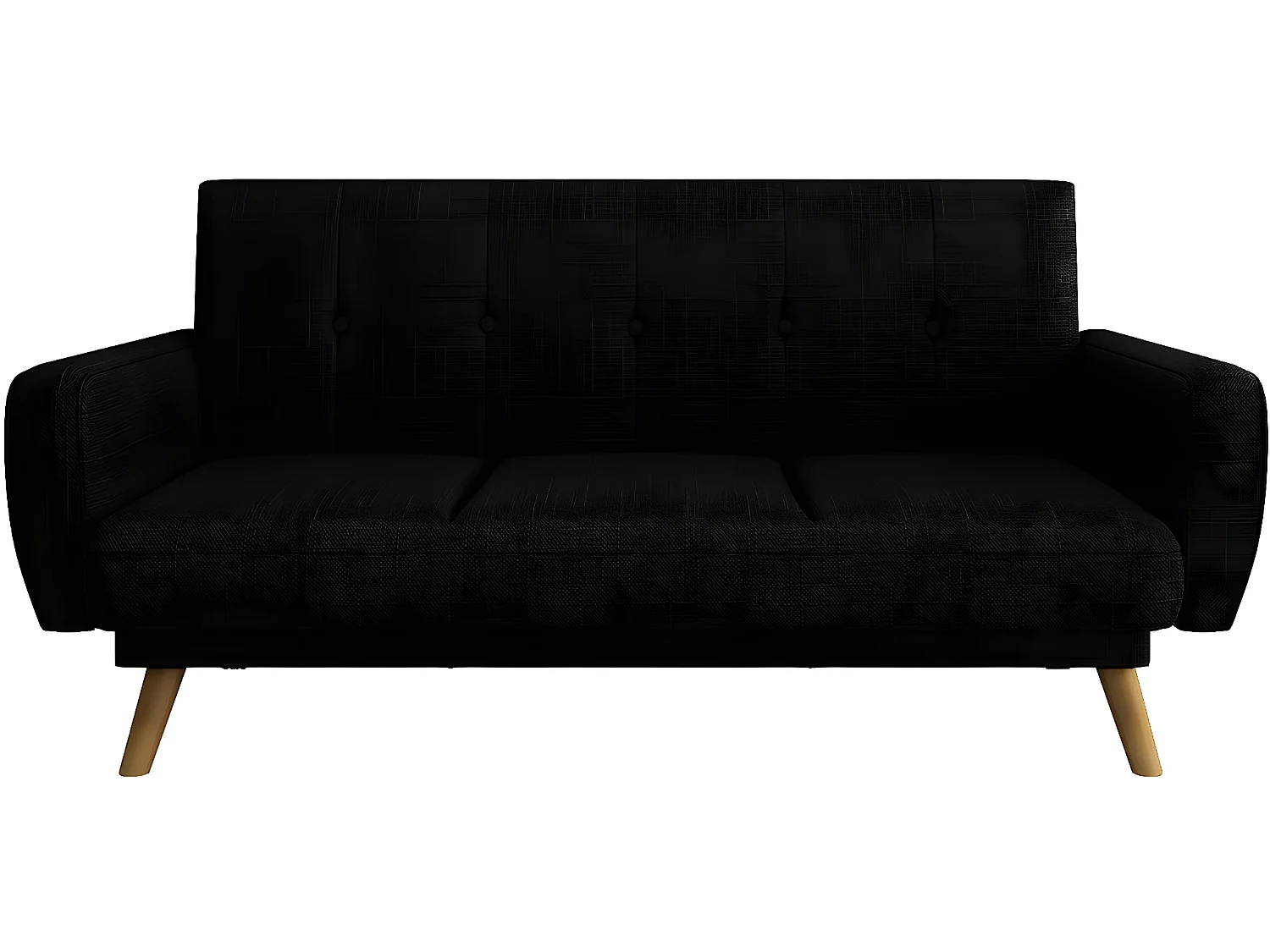 Canapé clic-clac "Ariana" - 212.5 x 84 x 81 cm - 3 Places - Noir