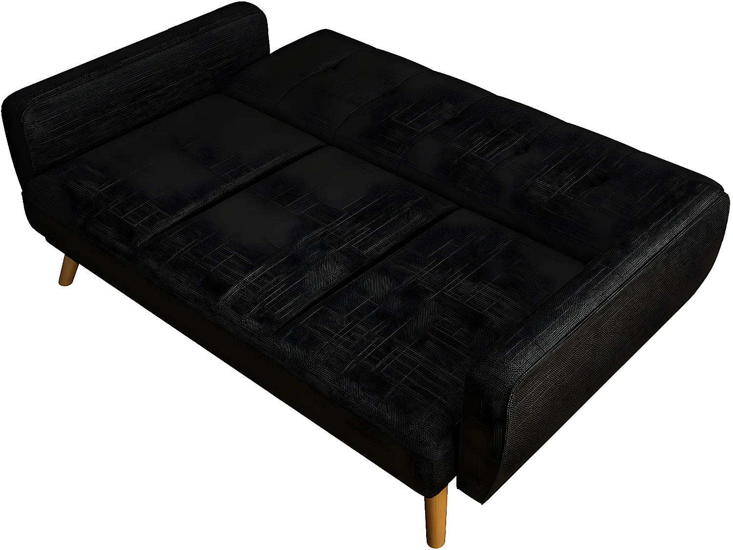 Canapé clic-clac "Ariana" - 212.5 x 84 x 81 cm - 3 Places - Noir