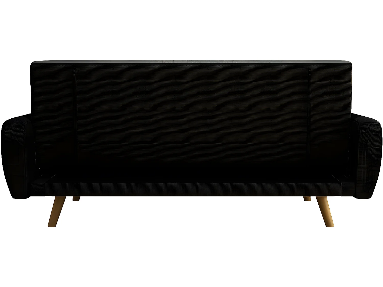 Canapé clic-clac "Ariana" - 212.5 x 84 x 81 cm - 3 Places - Noir