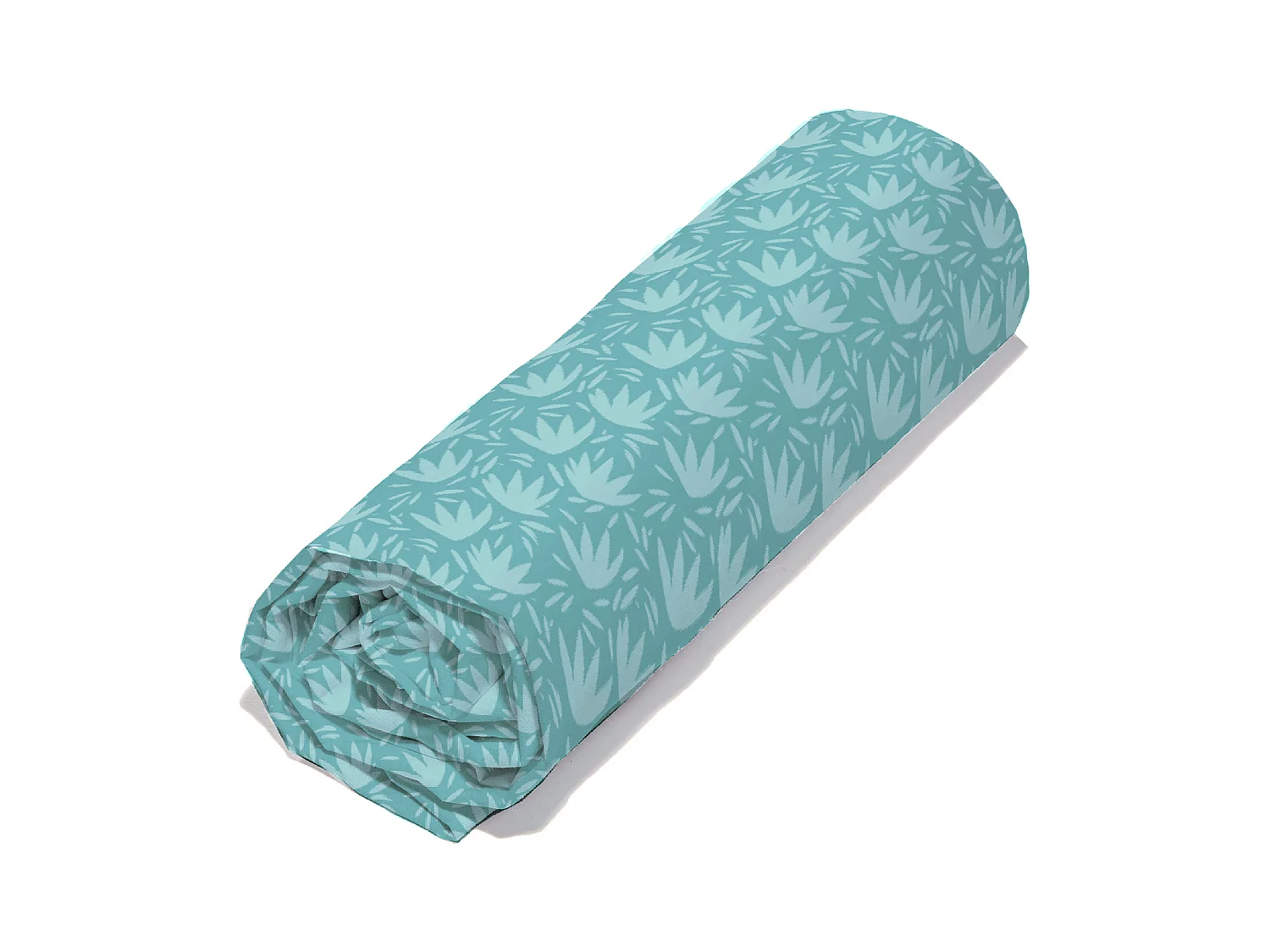 Drap housse imprimé 90x190 cm coton biologique PROMENONS-NOUS Bleu Bonnet 25 cm