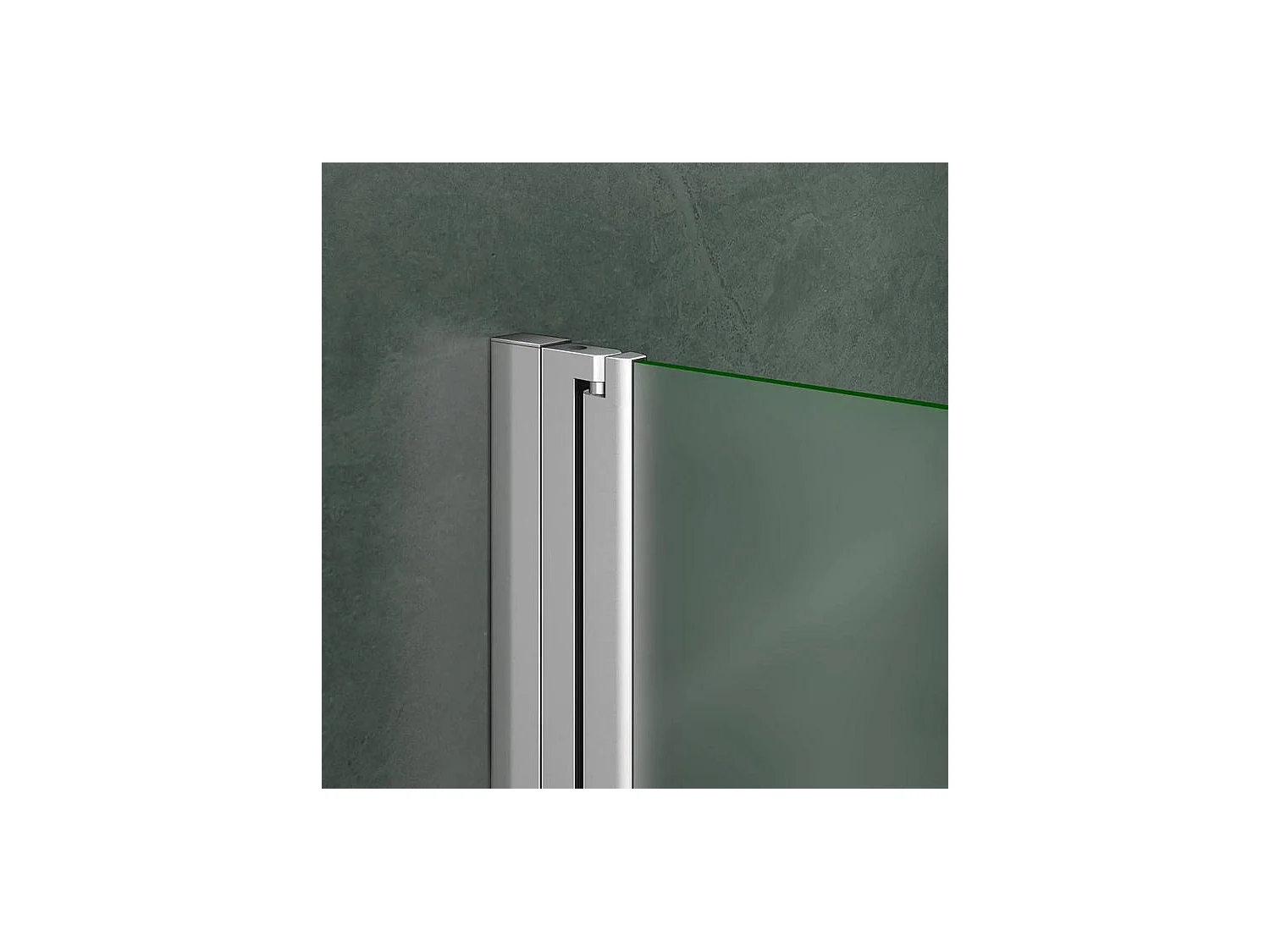 Porte de douche pivotante 100x185cm, porte de douche en verre 6mm dépoli et anticalcaire, installation à gauche