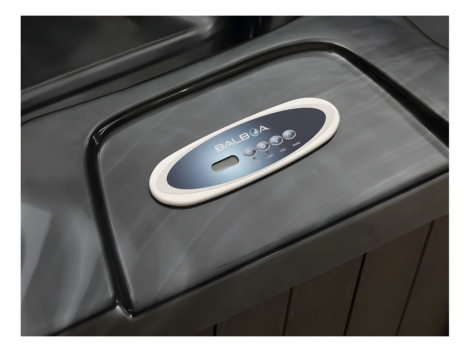 Spa LED "Haïti" 4 plaatsen met LED-verlichting en geïntegreerde bluetooth-luidsprekers - Grijs