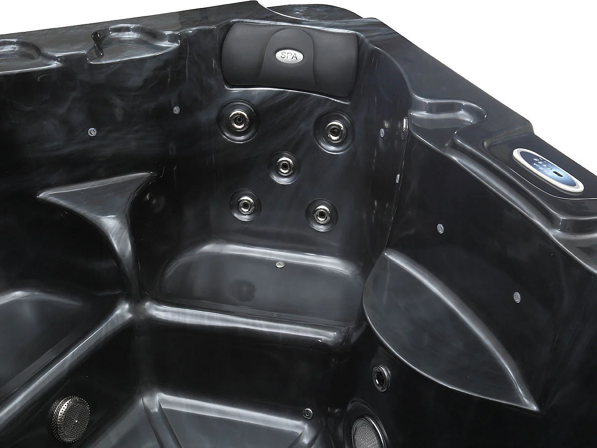 Spa LED "Haïti" 4 places - Enceintes bluetooth intégrées - Gris