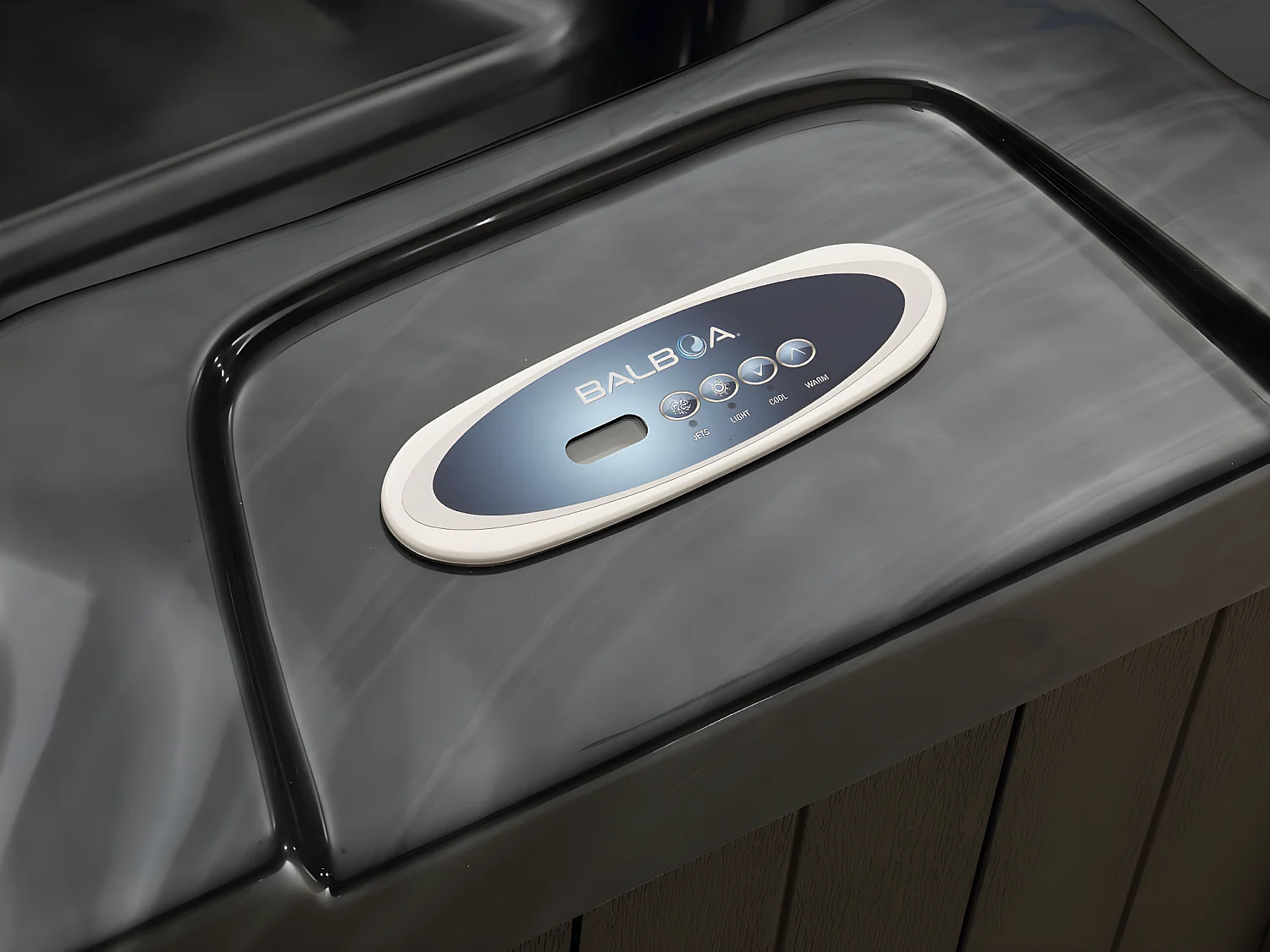 Jacuzzi spa 4 zits met led "Haïti" - Geïntegreerde bluetooth speakers - Grijs