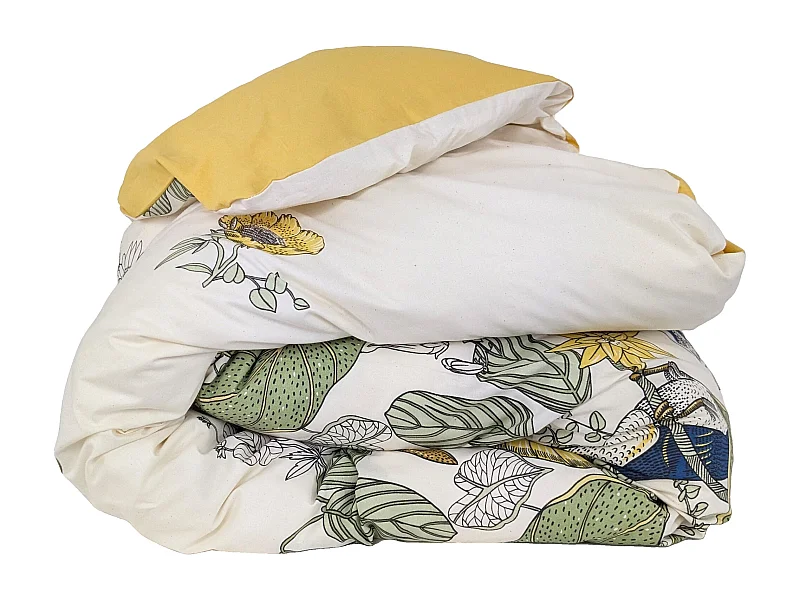 Housse de couette 240x220 cm coton TOCO vert