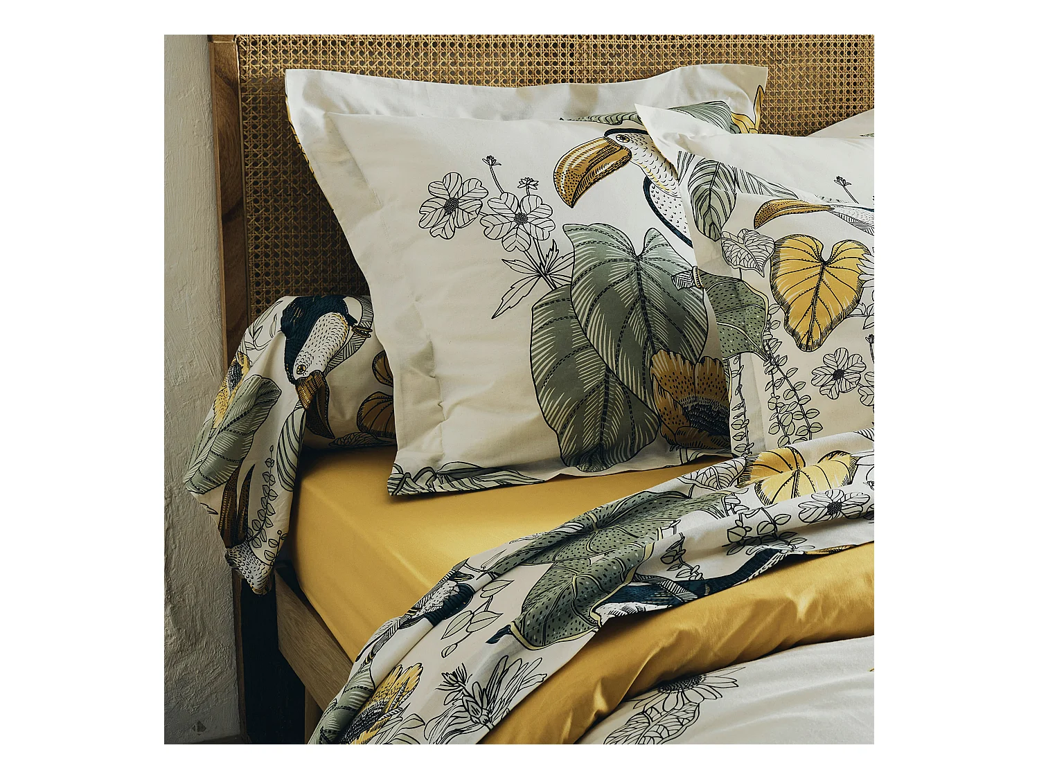 Housse de couette 240x220 cm coton TOCO vert