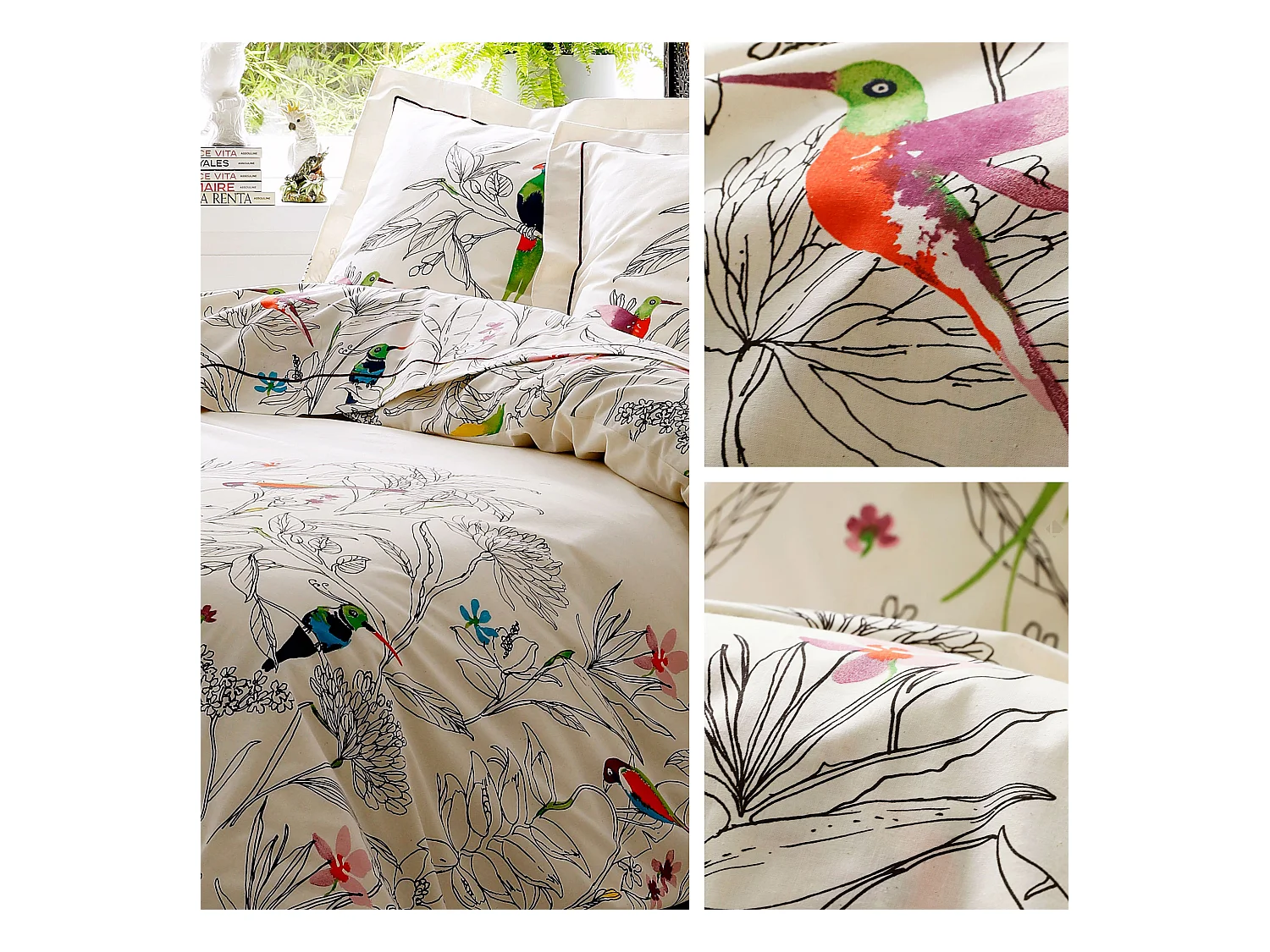 Housse de couette 240x220 cm coton AMAZONIA ecru