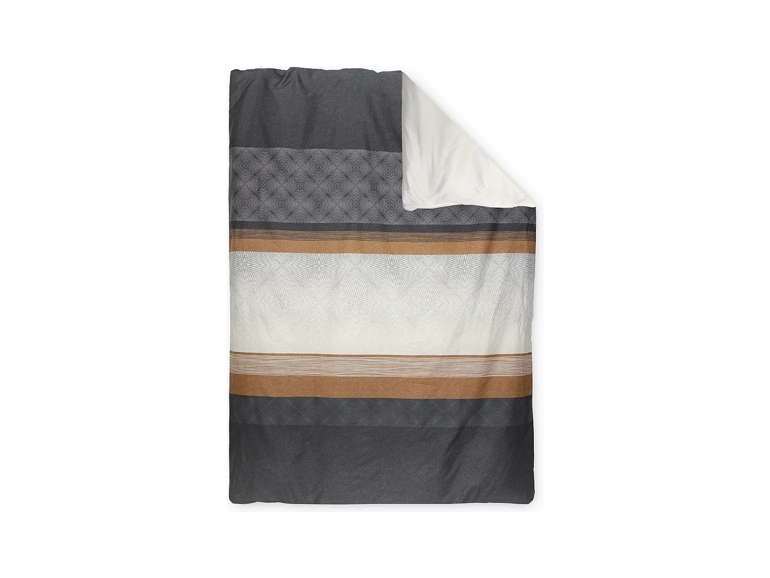 Housse de couette 140x200 cm satin de coton TIAGO noir