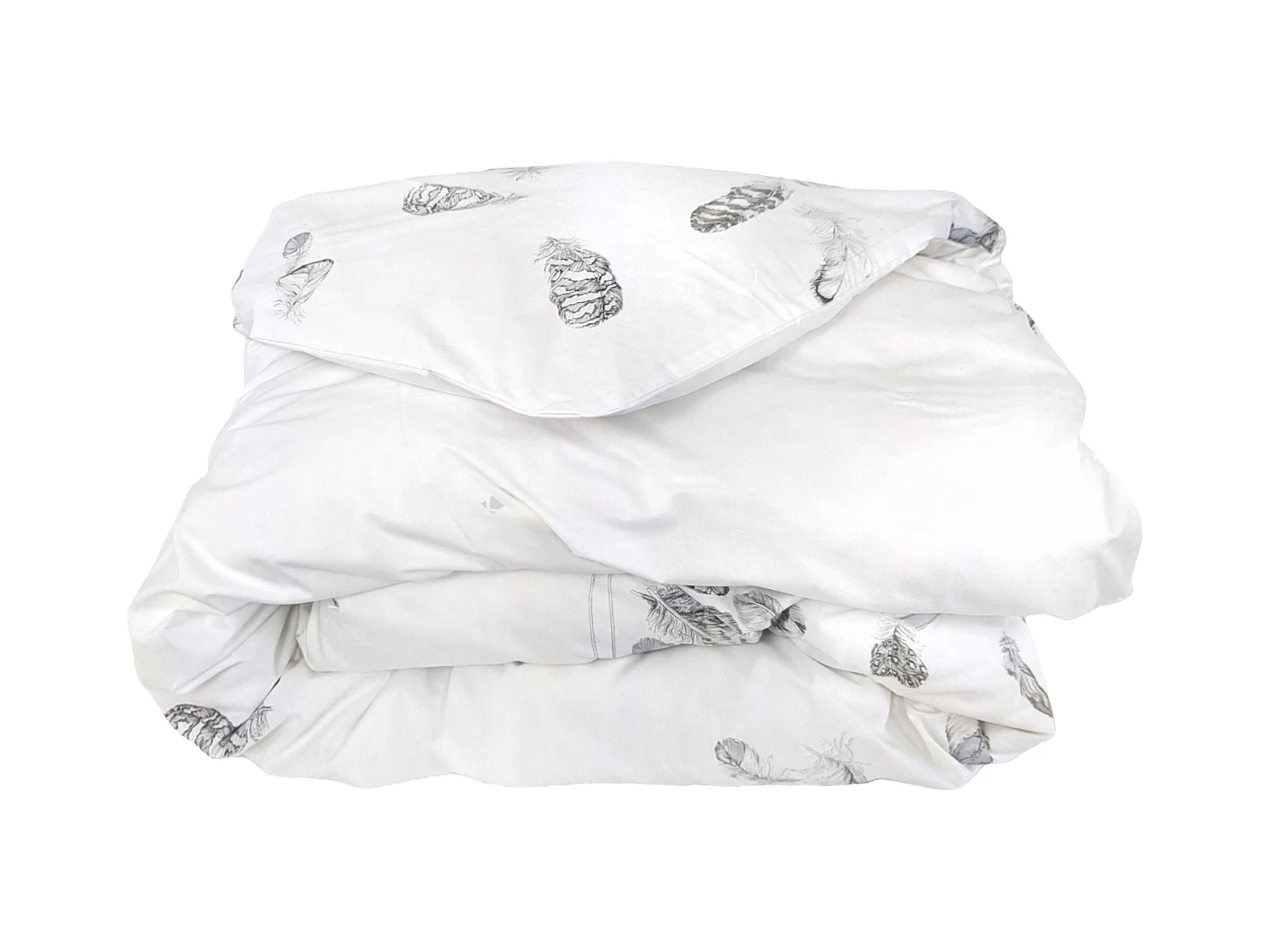 Housse de couette 280x240 cm Percale pur coton PLUMES