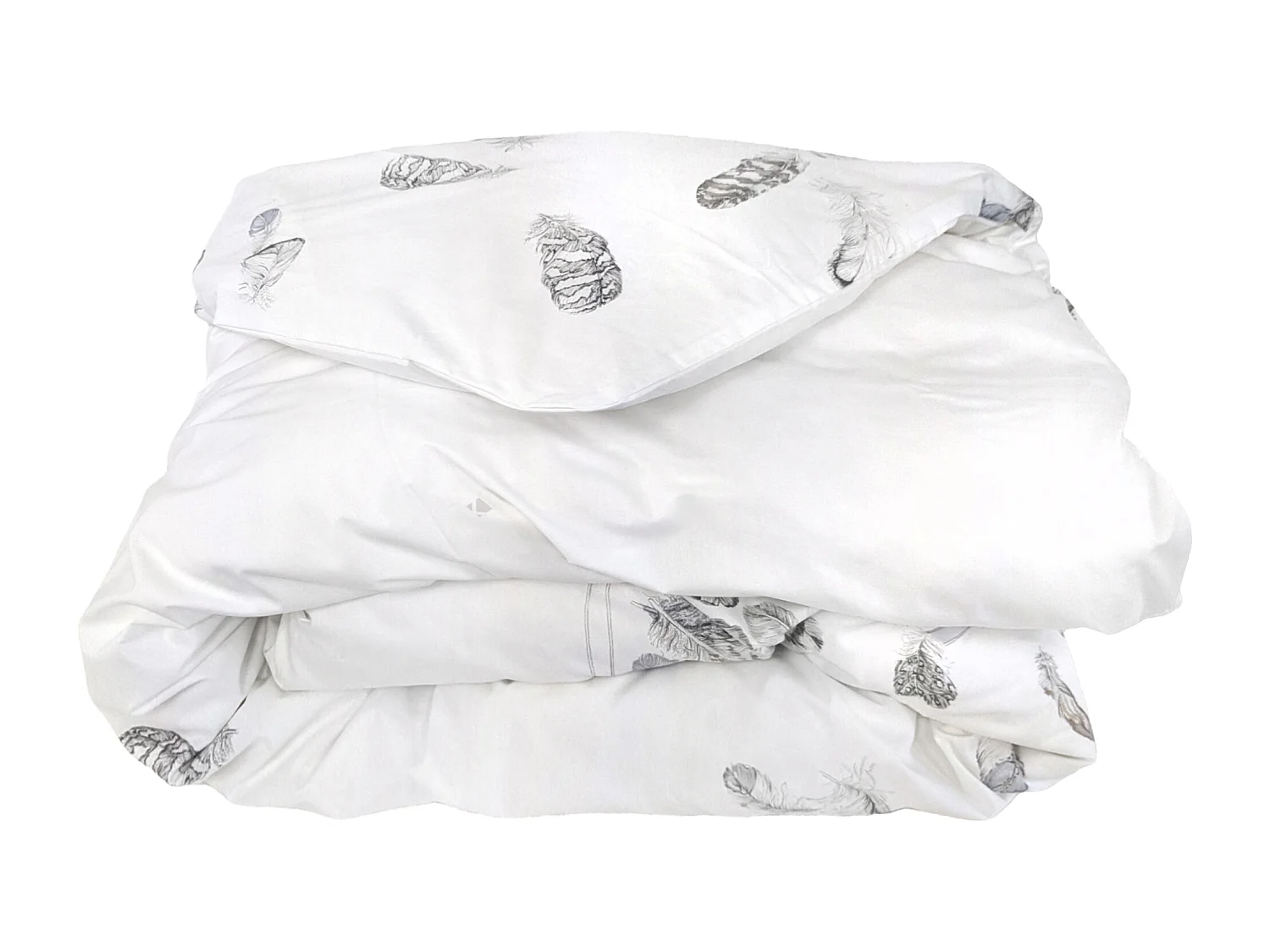 Housse de couette 280x240 cm Percale pur coton PLUMES
