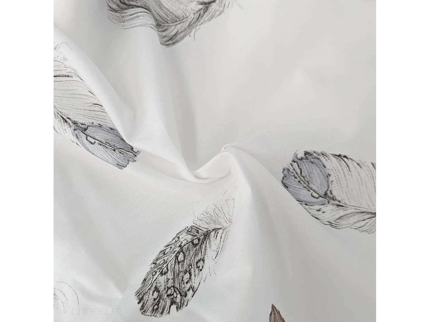 Housse de couette 280x240 cm Percale pur coton PLUMES