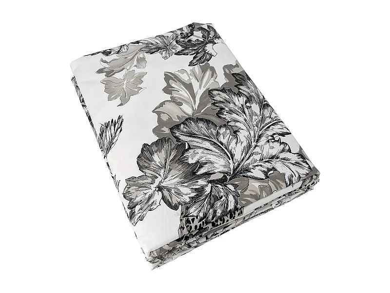 Housse de couette 140x200 cm satin de coton SAVANE blanc