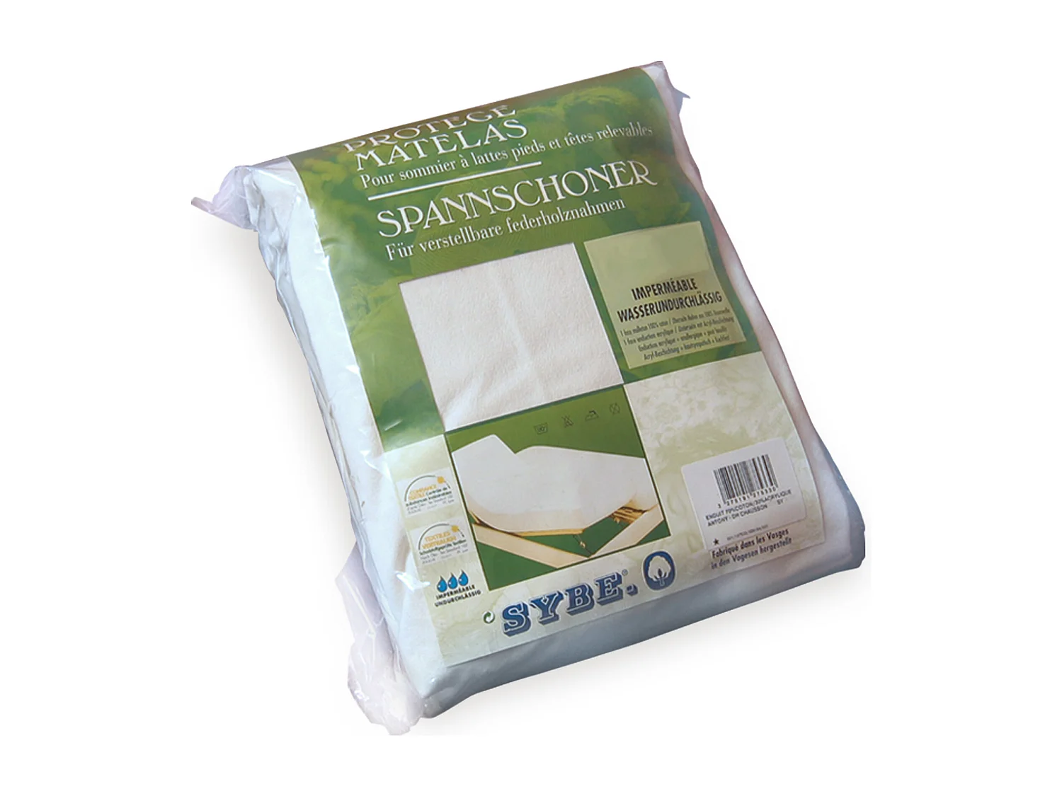 Protège matelas imperméable ANTONY 2x80x210 cm bonnet 40 cm coton enduction acrylique lit articulé TPR