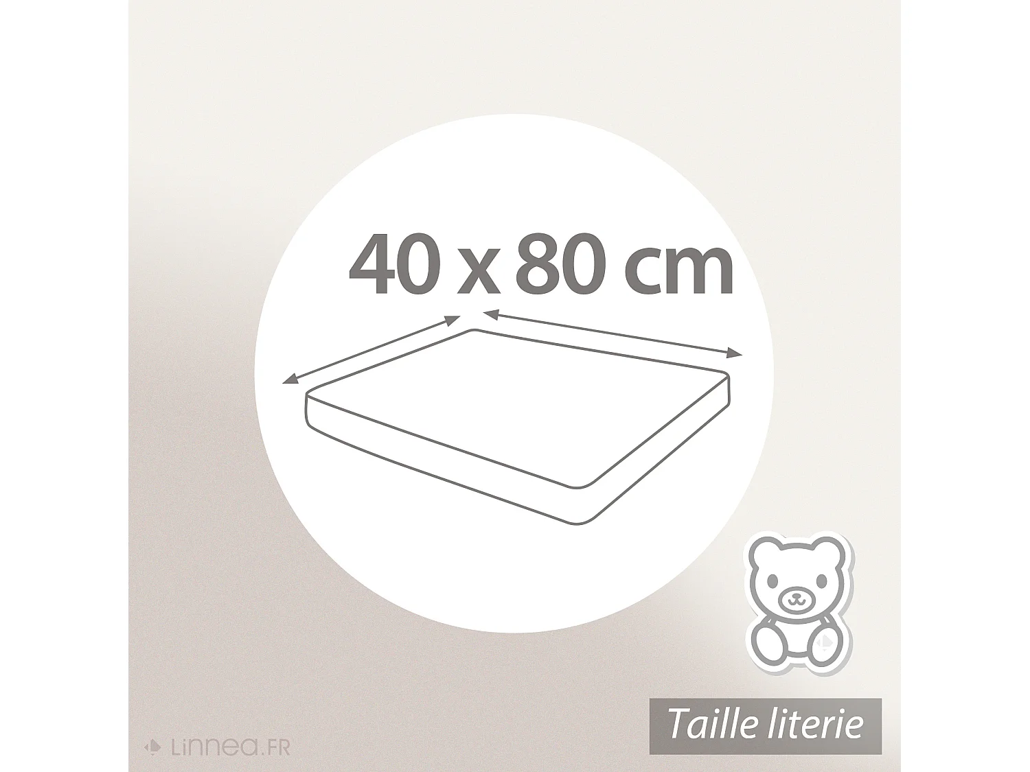 Protège matelas imperméable ANTONY 40x80 cm bonnet 15 cm coton enduction acrylique