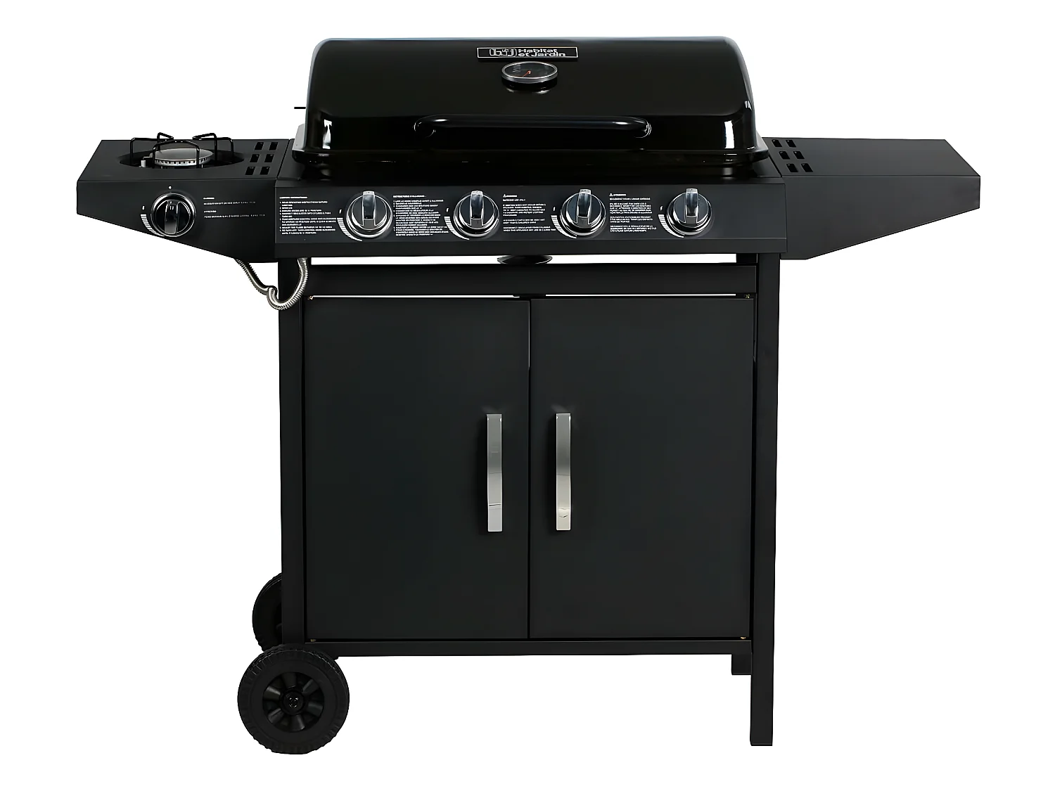 Barbecue gaz "Festa 5" - 5 brûleurs dont 1 latéral - 12.9 Kw- Noir