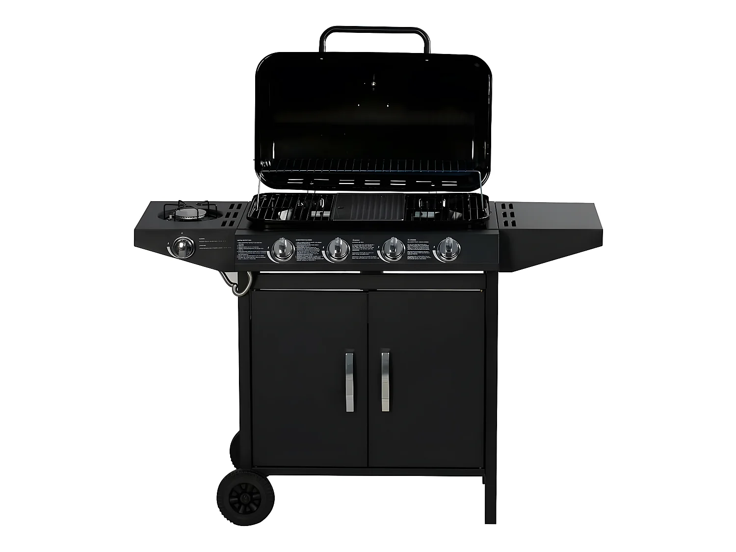 Barbecue gaz "Festa 5" - 5 brûleurs dont 1 latéral - 12.9 Kw- Noir