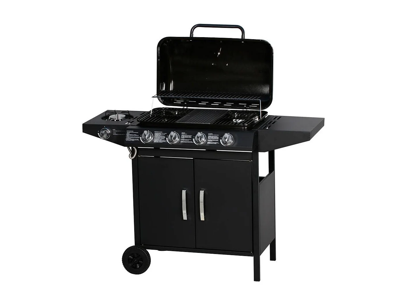 Churrasqueira à gás "Party 5" - 5 queimadores sendo 1 lateral - 12.9 Kw - Preta