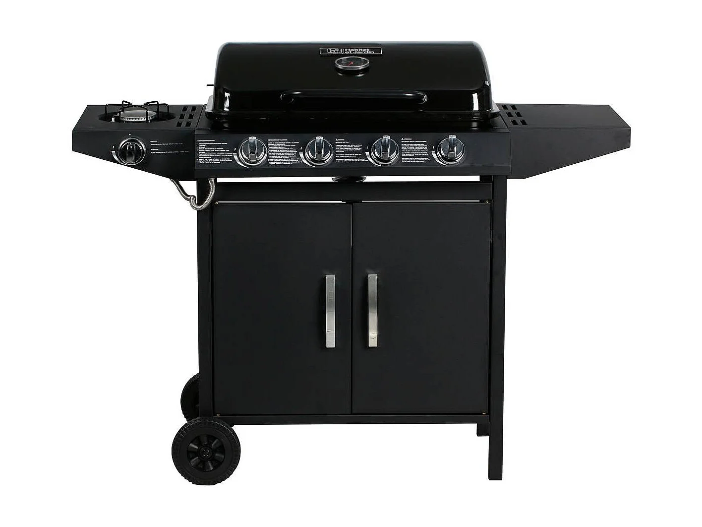 Churrasqueira à gás "Party 5" - 5 queimadores sendo 1 lateral - 12.9 Kw - Preta