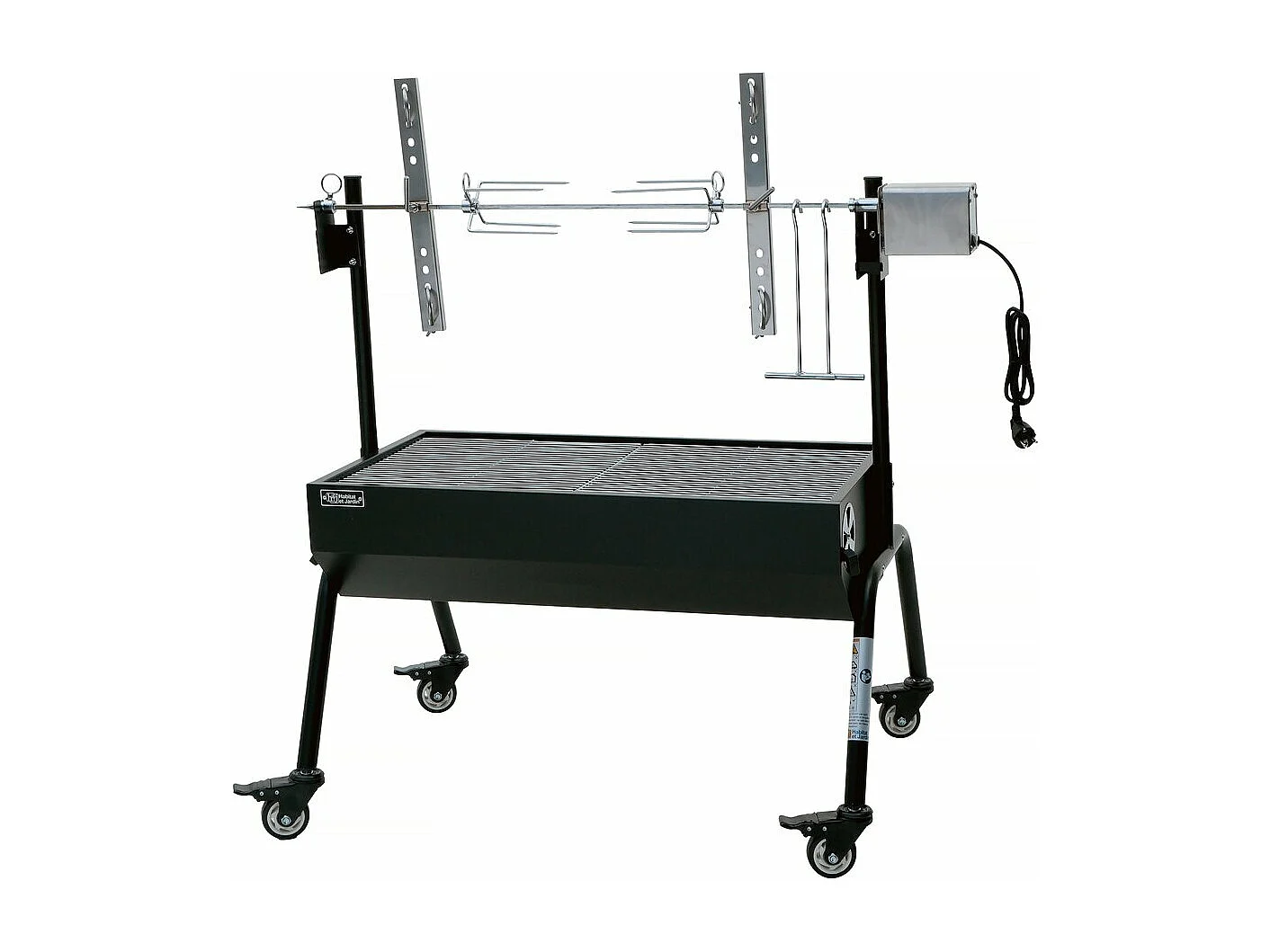 Rôtissoire charbon avec broche électrique "Senator" - Noir