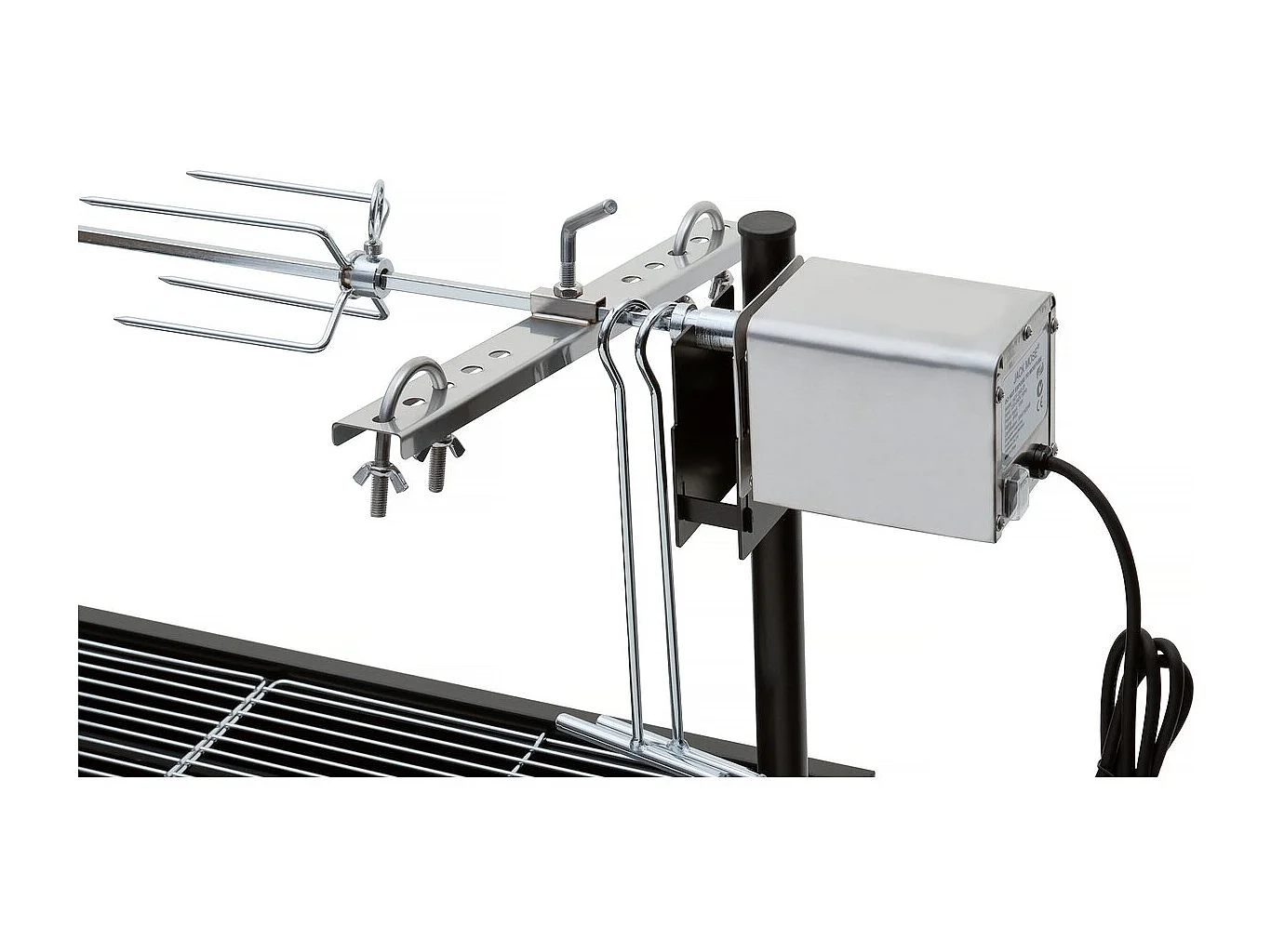 Rôtissoire charbon avec broche électrique "Senator" - Noir