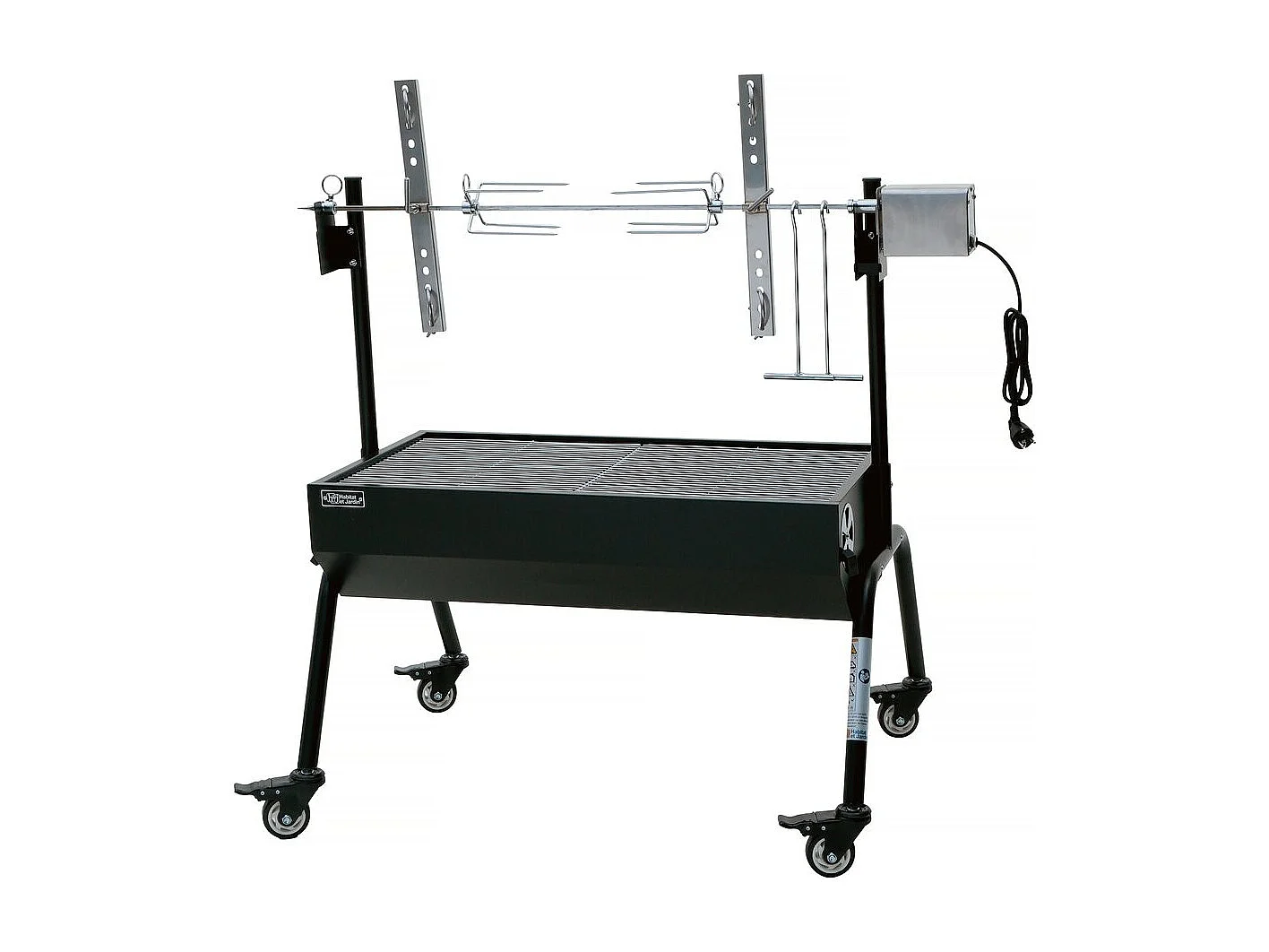 Rôtissoire charbon avec broche électrique "Senator" - Noir