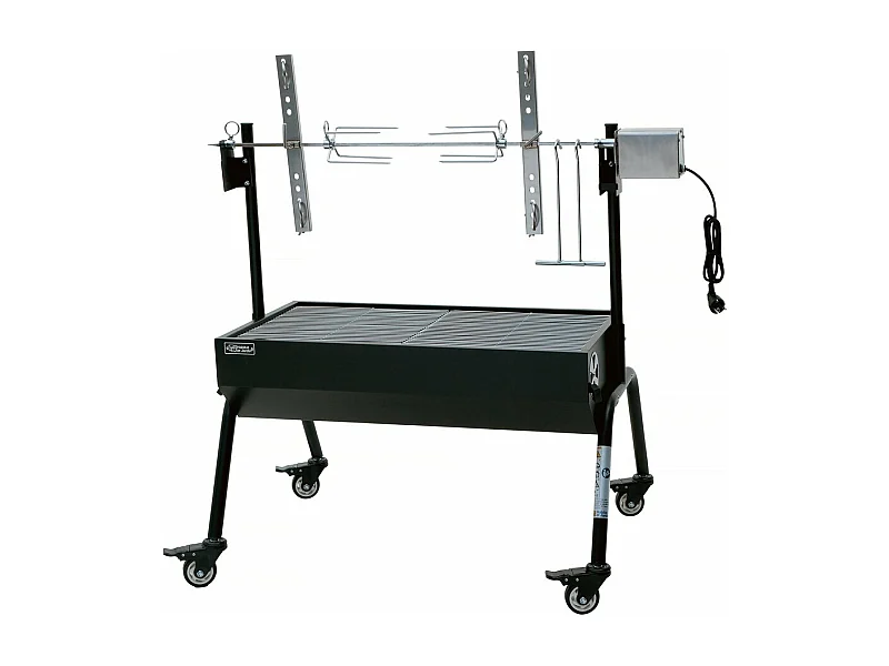 Rôtissoire charbon avec broche électrique "Senator" - Noir