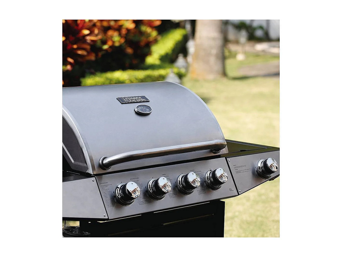 Gas BBQ gasbarbecue barbecue "Party 5" - 5 branders waarvan 1 zijbrander - 15,2 kW